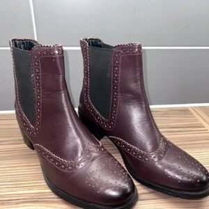 Monsoon Burgundy Leather Women's Boots